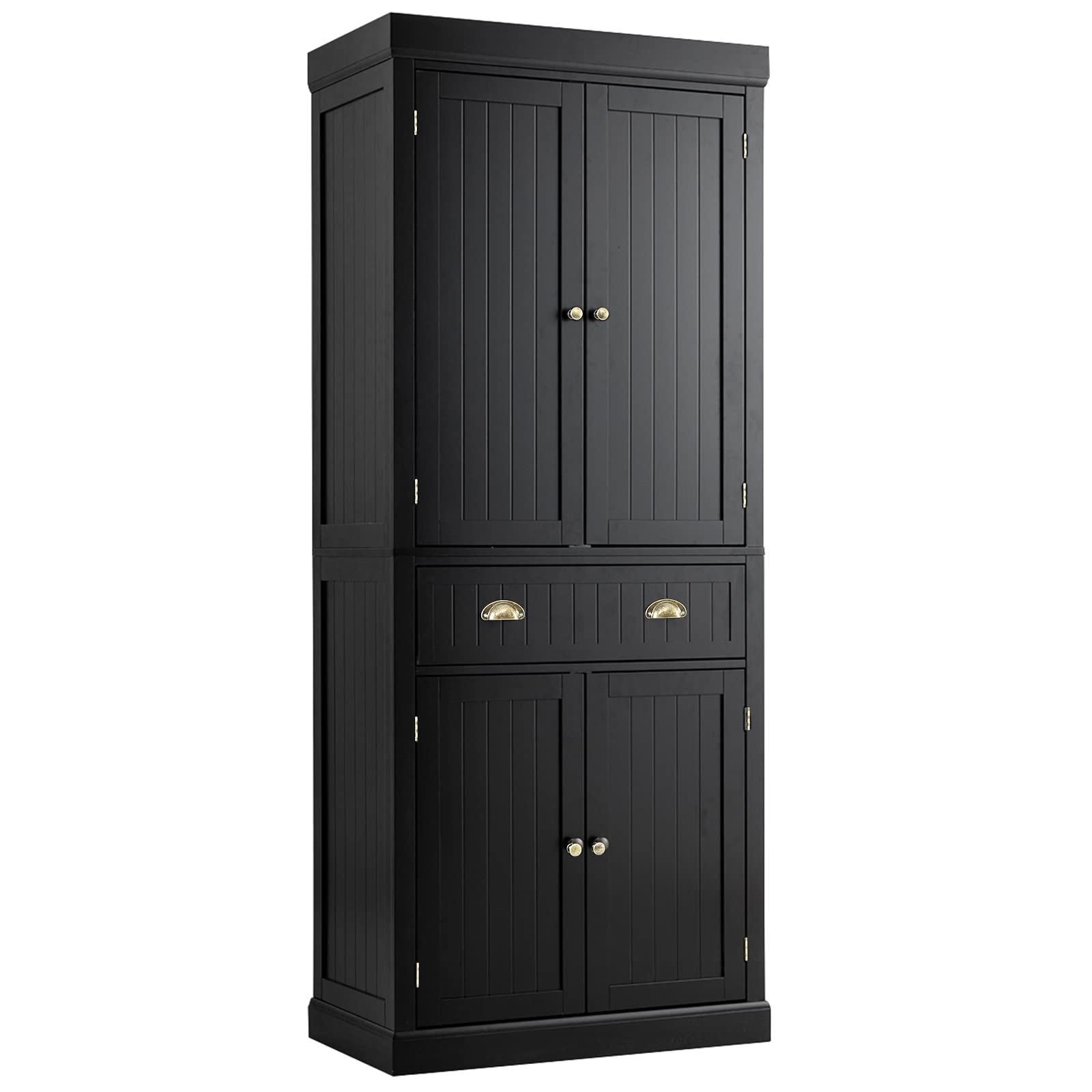 Tangkula Freestanding Cupboard Traditional Adjustable - Zander Auto Parts