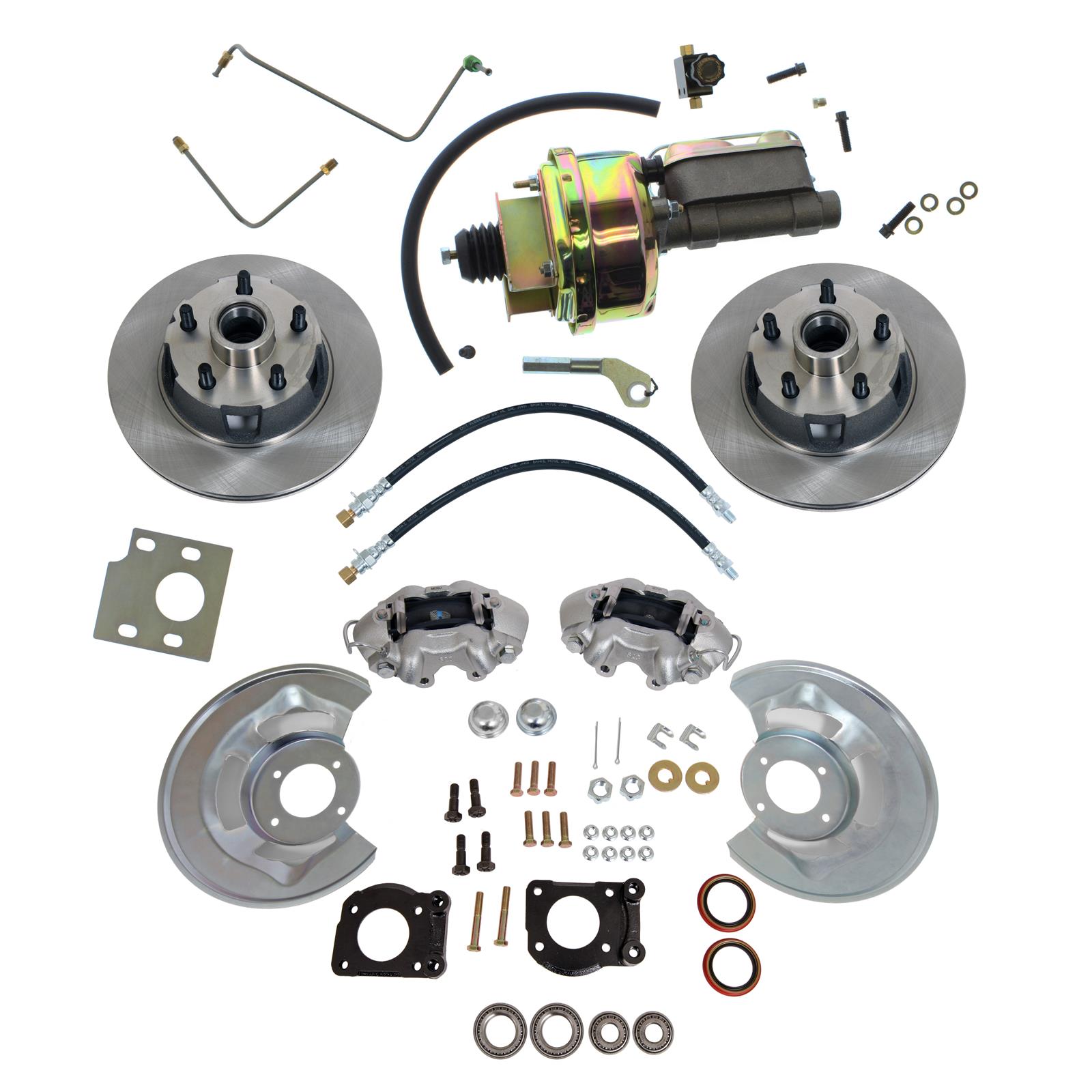 Summit Racing SUM-BK-45014 Summit Racing™ Stock Spindle Drum-to-Disc Brake Conversion Kits - Zander Auto Parts