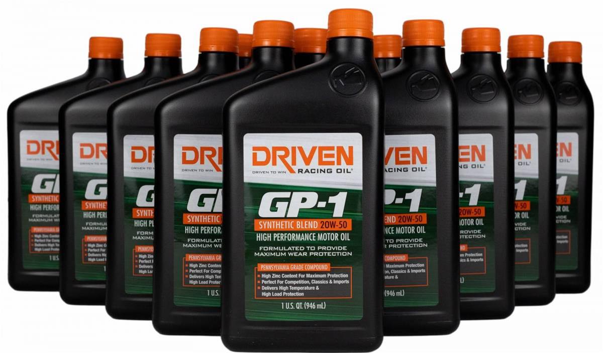 Driven Racing Oil 19506-12 Driven Racing Oil GP-1 Synthetic Blend High Performance Motor Oil - Zander Auto Parts