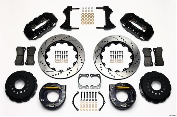 Wilwood Disc Brakes 140-10948-D Wilwood AERO4 Big Brake Rear Brake Kits - Zander Auto Parts