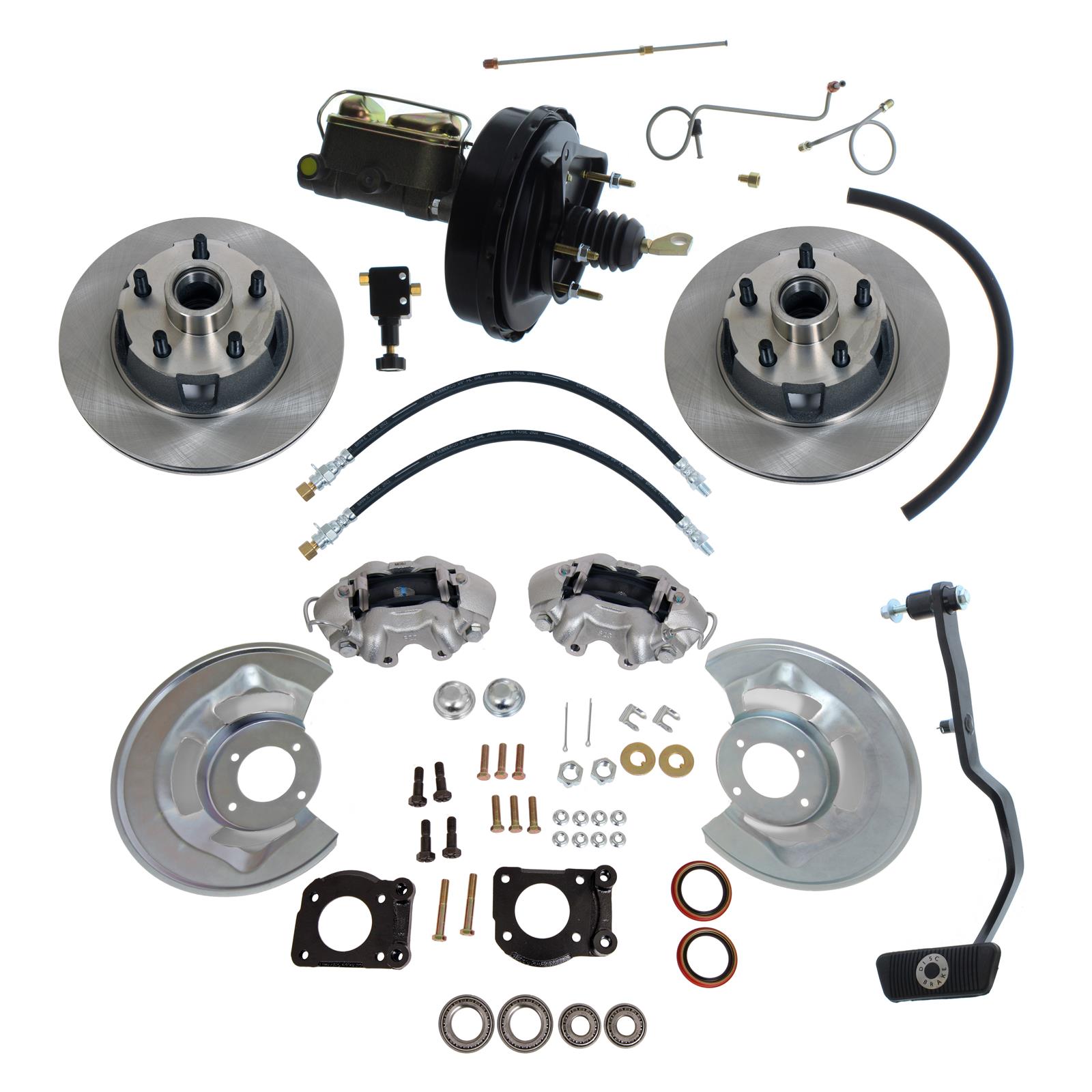 Summit Racing SUM-BK-45018 Summit Racing™ Stock Spindle Drum-to-Disc Brake Conversion Kits - Zander Auto Parts