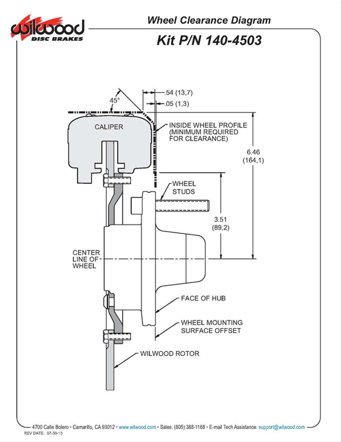 Wilwood Disc Brakes 140-4503-BD Wilwood Front Medium-Duty Disc Brake Kits - Zander Auto Parts