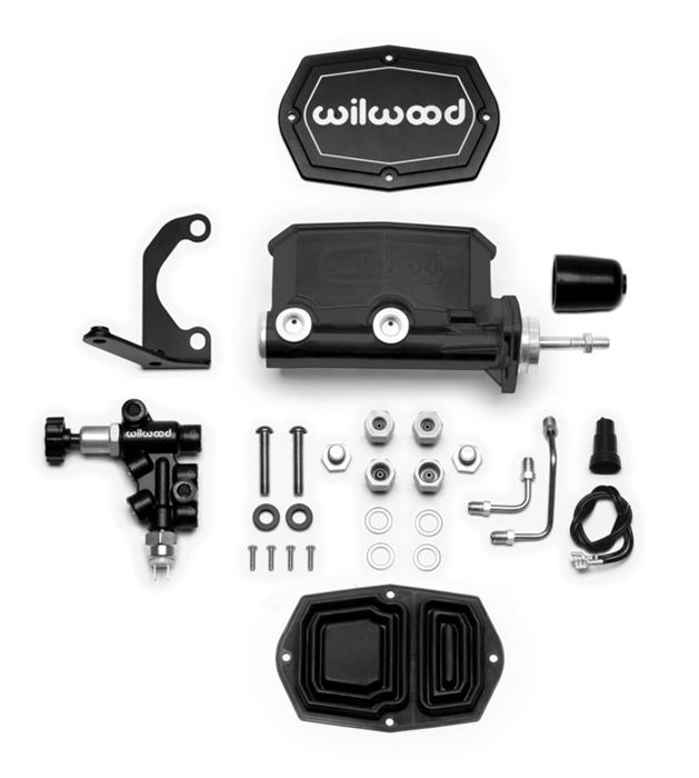 Wilwood Disc Brakes 261-14961-BK Wilwood Aluminum Tandem Compact Master Cylinder Kits - Zander Auto Parts
