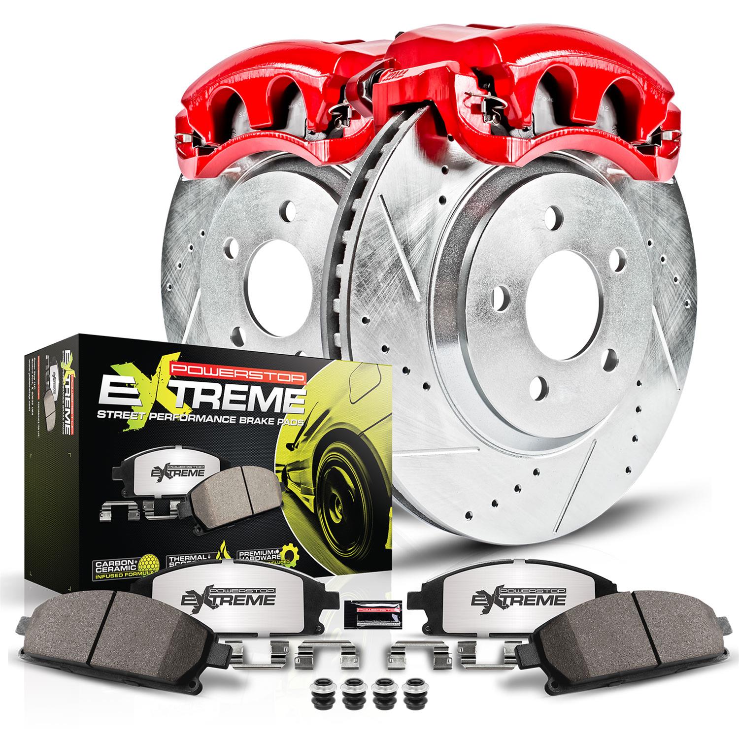 PowerStop KC1482-26 PowerStop Z26 Street Warrior Brake Upgrade Kits with Calipers - Zander Auto Parts