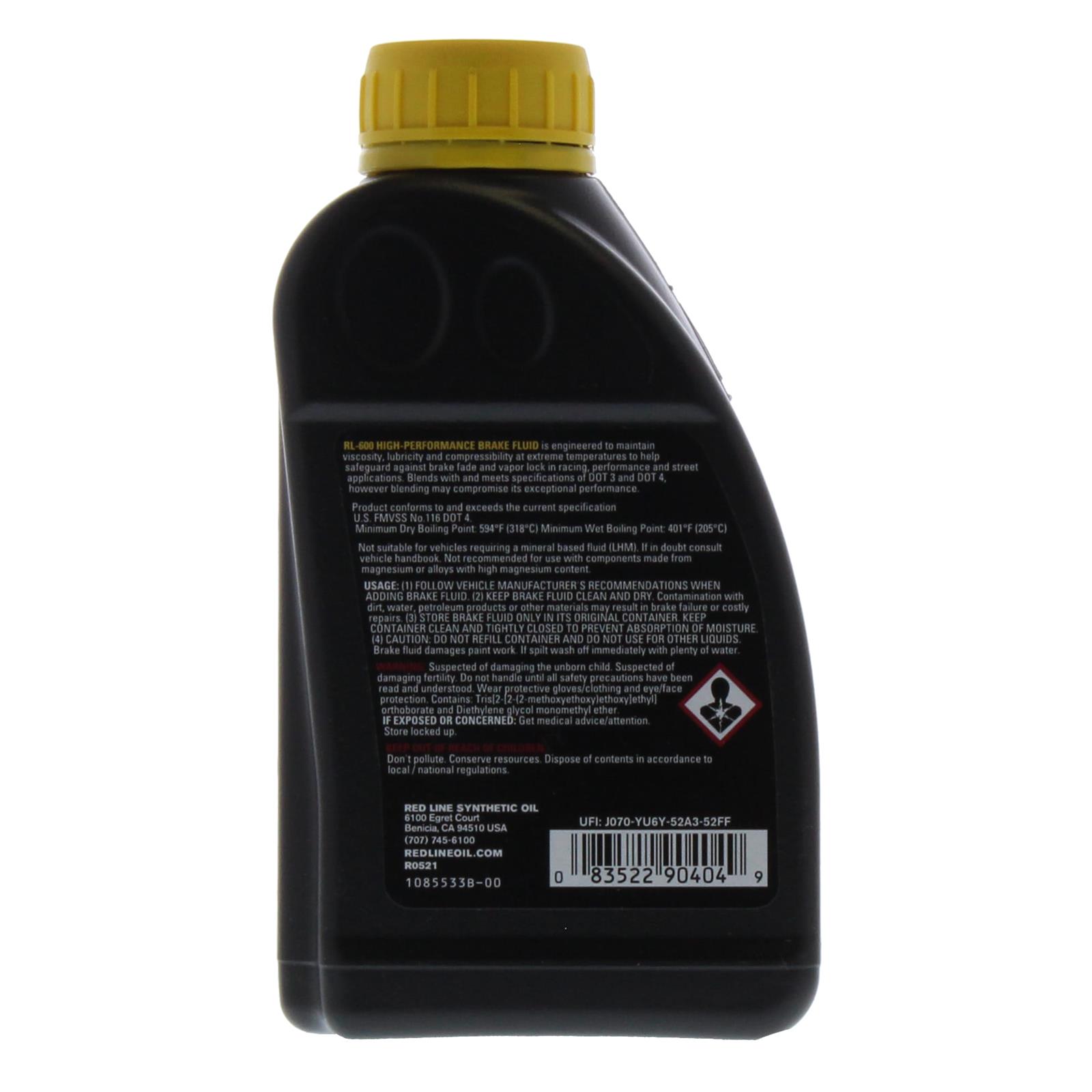 Red Line Synthetic Oil 90404 Red Line RL-600 Brake Fluid - Zander Auto Parts