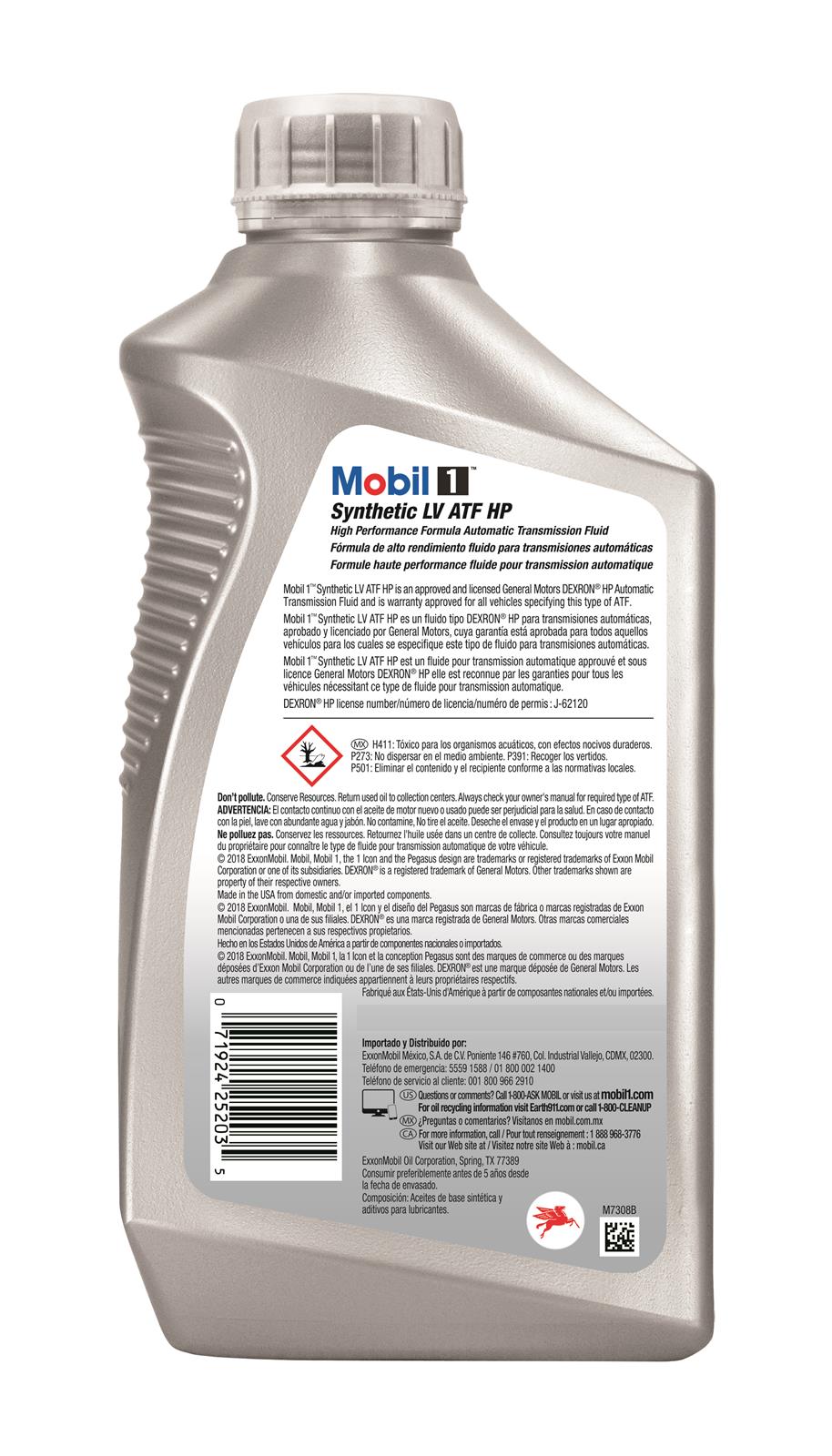 Mobil 124715 Mobil 1 Synthetic LV ATF HP - Zander Auto Parts