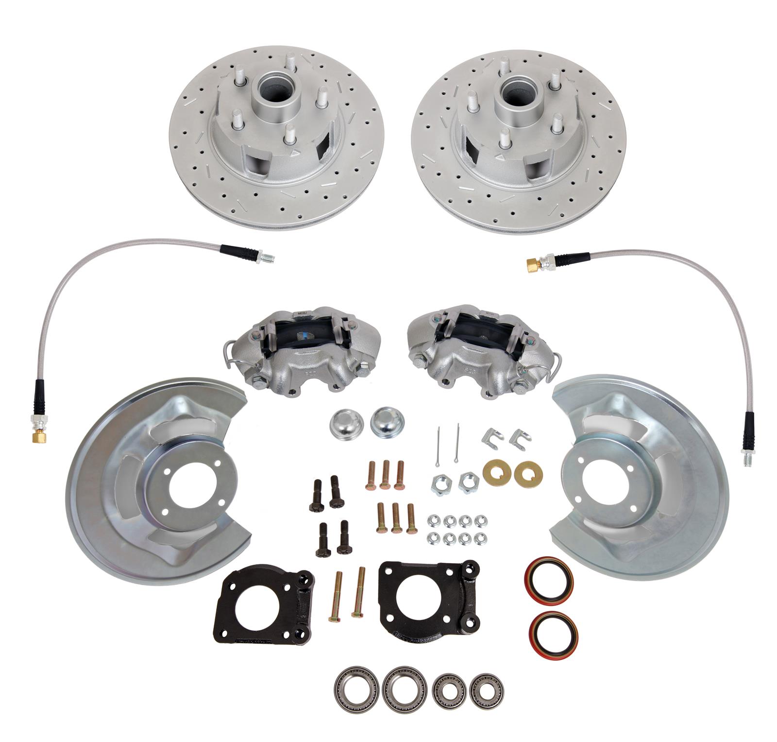 Summit Racing SUM-BK-45017 Summit Racing™ Stock Spindle Drum-to-Disc Brake Conversion Kits - Zander Auto Parts