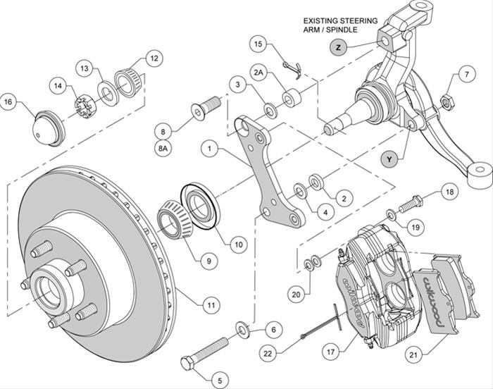 Wilwood Disc Brakes 140-15272 Wilwood Classic Series Dynalite Front Brake Kits - Zander Auto Parts
