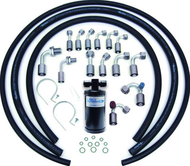 Vintage Air 548000 Vintage Air Reduced Barrier Extended Length Refrigerant Hose Kits - Zander Auto Parts