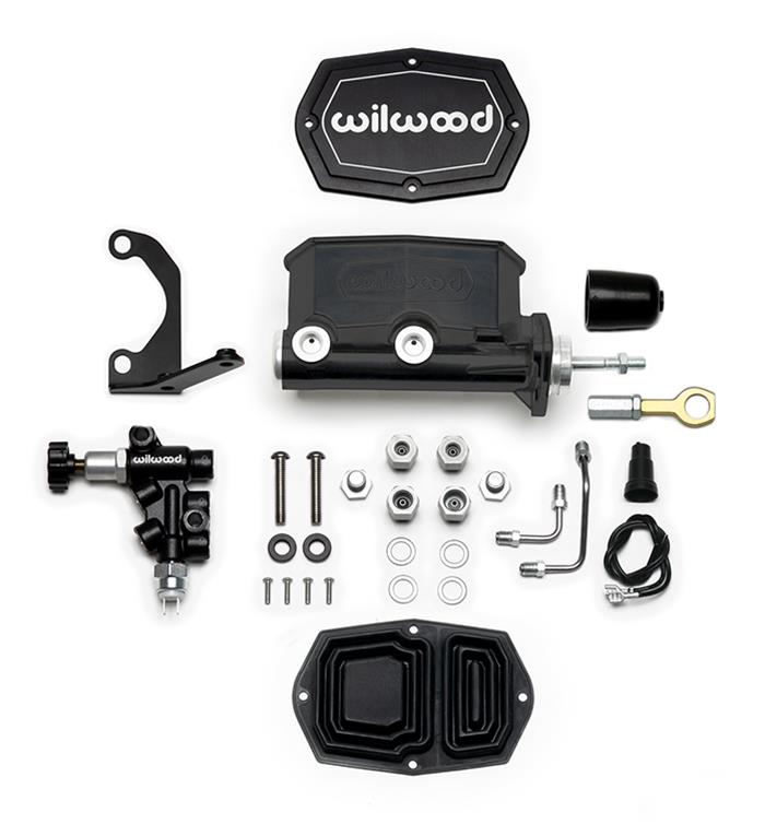 Wilwood Disc Brakes 261-15523-BK Wilwood Aluminum Tandem Compact Master Cylinder Kits - Zander Auto Parts