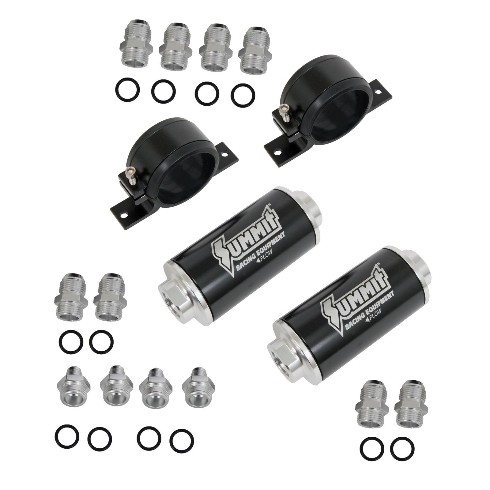 Summit Racing SUM-230133 Summit Racing™ Inline Billet Fuel Filter Combos - Zander Auto Parts