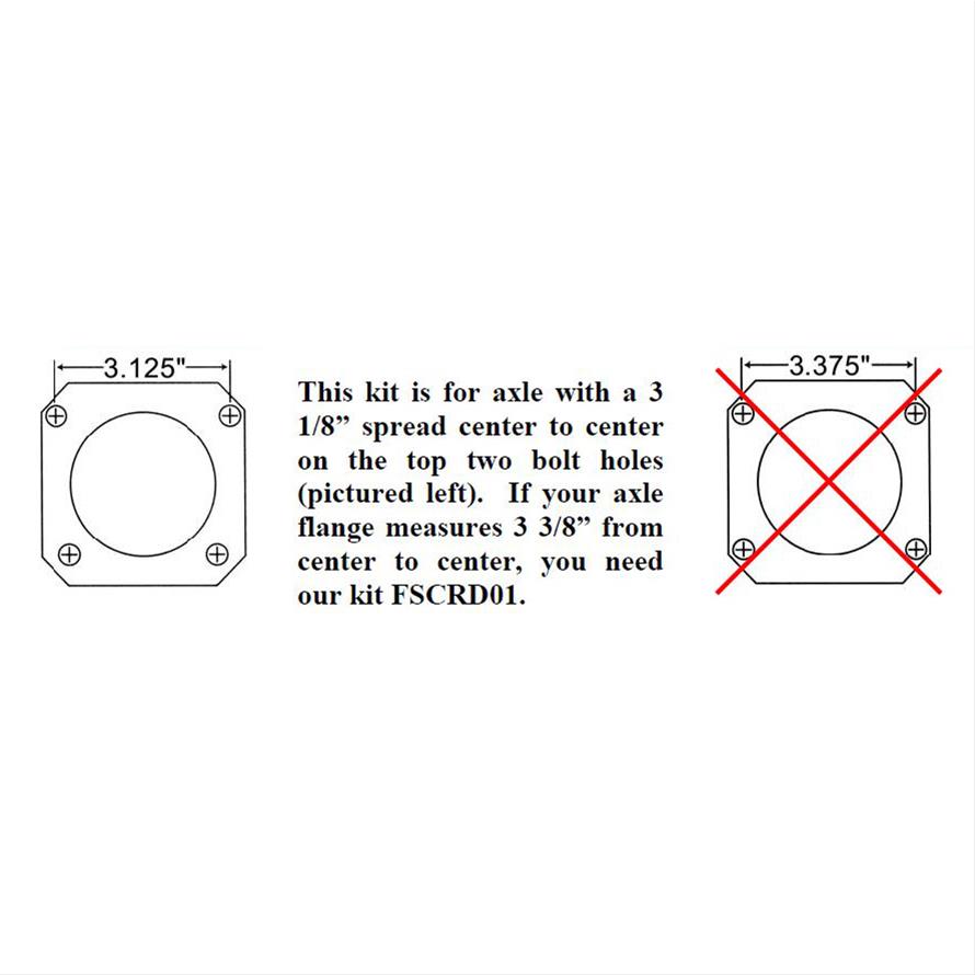 The Right Stuff AFXRDM5 The Right Stuff Rear Disc Brake Conversion Kits - Zander Auto Parts
