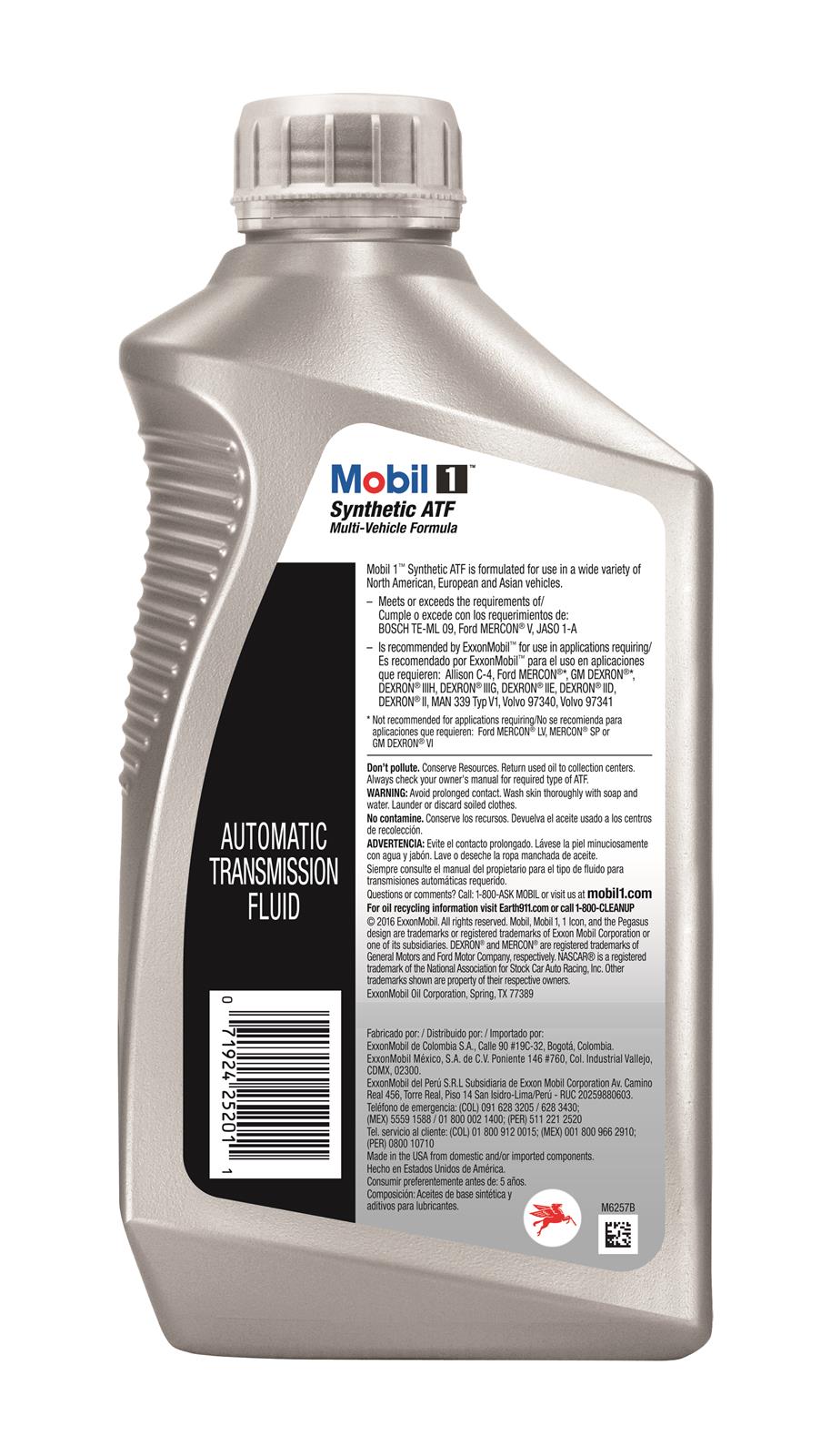 Mobil 112980 Mobil 1 Synthetic ATF - Zander Auto Parts