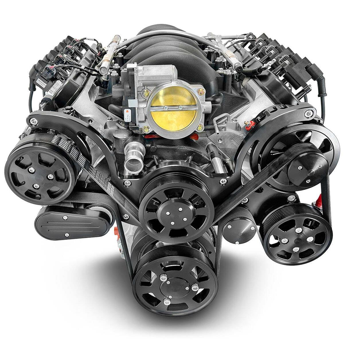 BluePrint Engines PSLS3763CTFKB BluePrint Engines Pro Series Chevy LS 376 C.I.D. 530 HP EFI Base Dressed Long Block Crate Engines - Zander Auto Parts