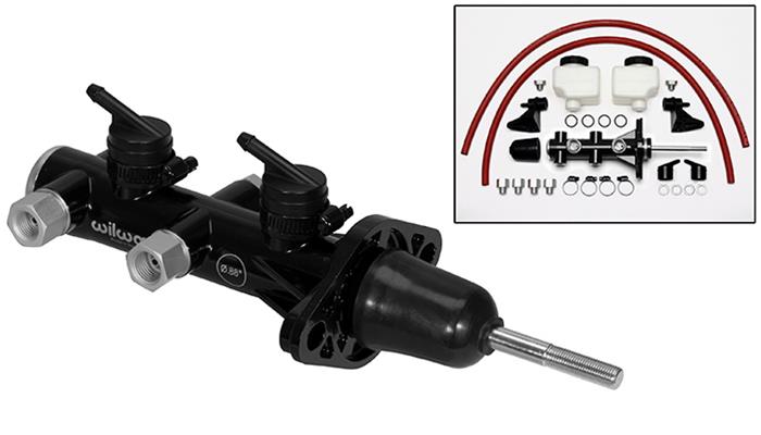 Wilwood Disc Brakes 260-14389-BK Wilwood Combination Remote Tandem Master Cylinders - Zander Auto Parts