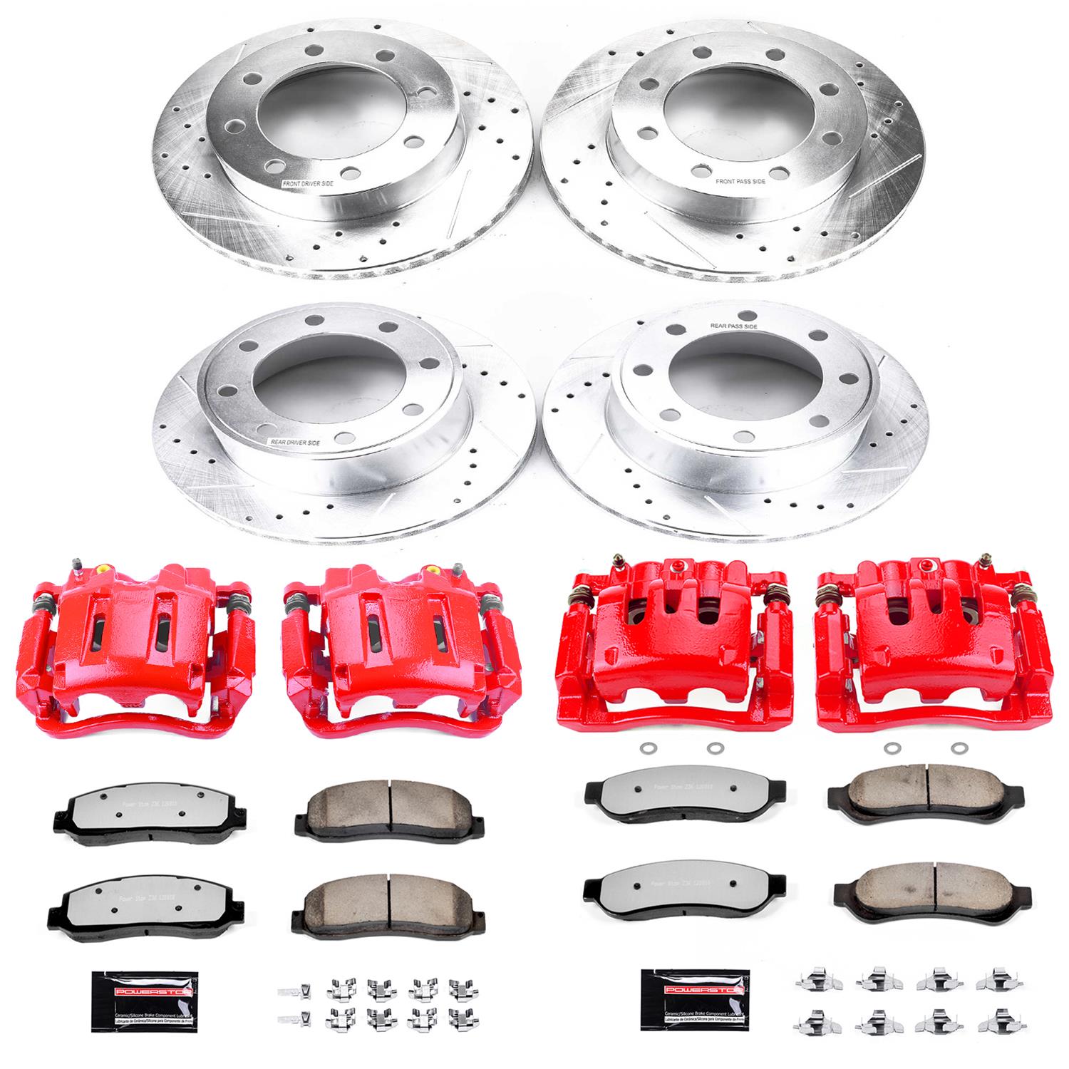 PowerStop KC2895-36 PowerStop Z36 Truck and Tow Brake Upgrade Kits with Calipers - Zander Auto Parts