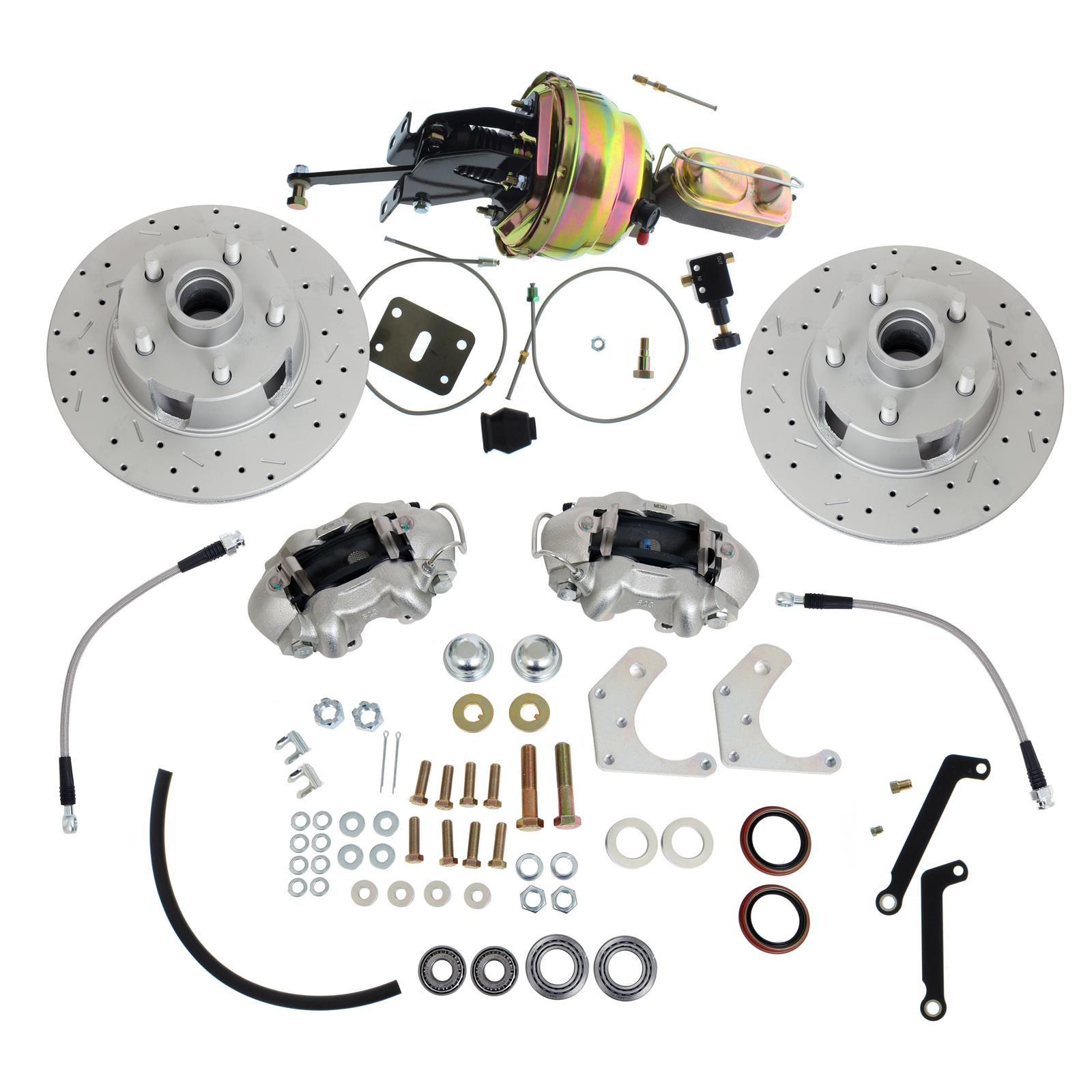 Summit Racing SUM-BK-45043 Summit Racing™ Stock Spindle Drum-to-Disc Brake Conversion Kits - Zander Auto Parts