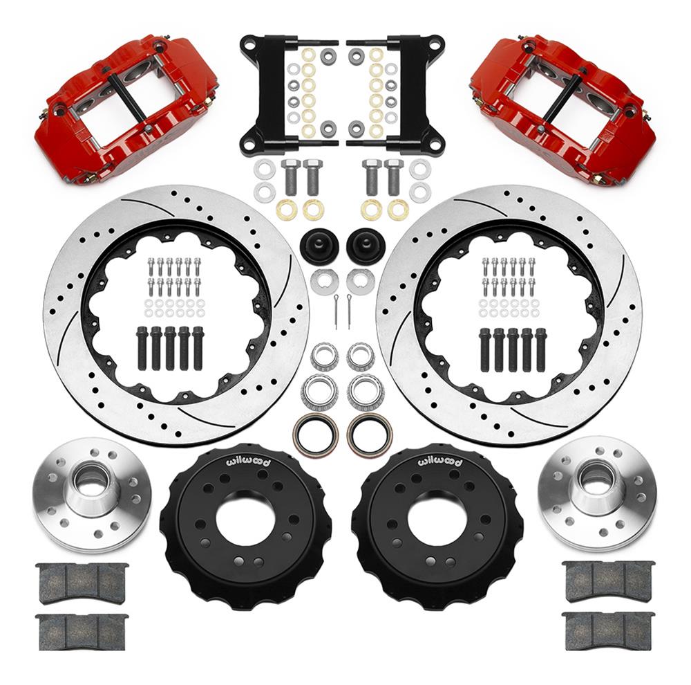 Wilwood Disc Brakes 140-15950-DR Wilwood Forged Narrow Superlite 6R Big Brake Front Brake Kits - Zander Auto Parts