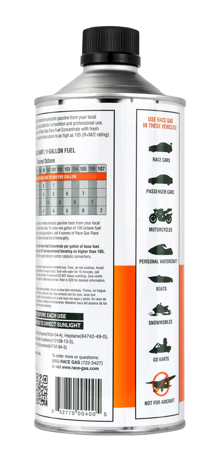 Race Gas 100032 Race Gas Race Fuel Concentrate - Zander Auto Parts
