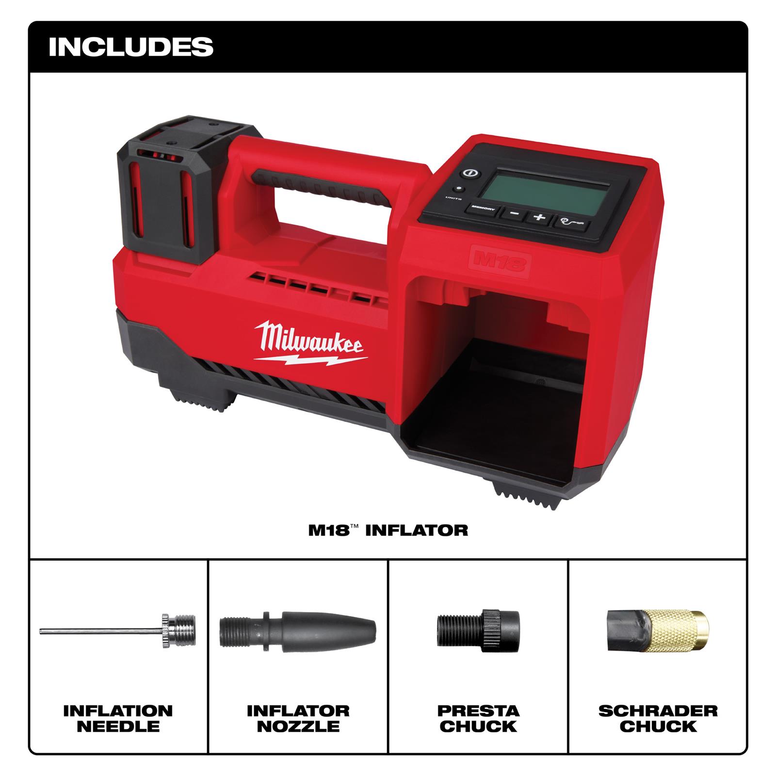 Milwaukee Tool 2848-20 Milwaukee M18 Compact Inflators - Zander Auto Parts