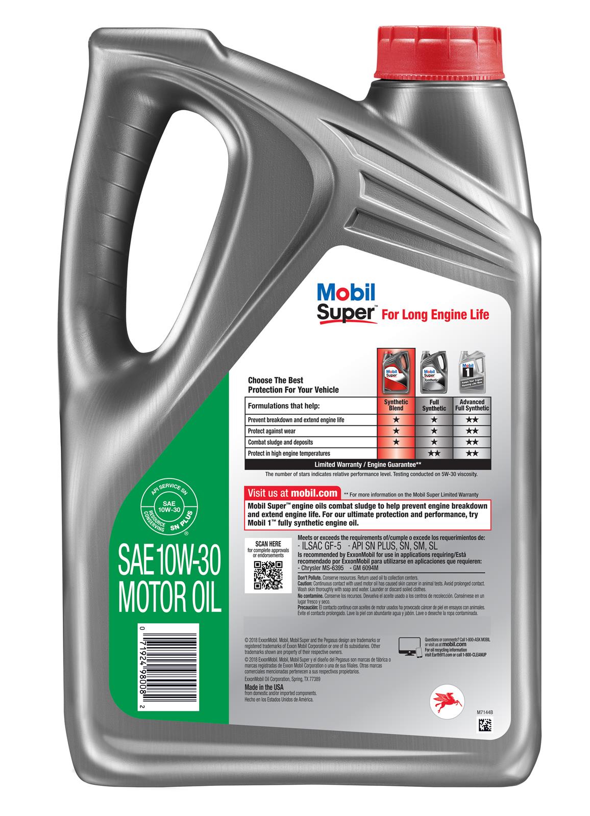 Mobil 124406 Mobil Super Synthetic Blend Motor Oil - Zander Auto Parts