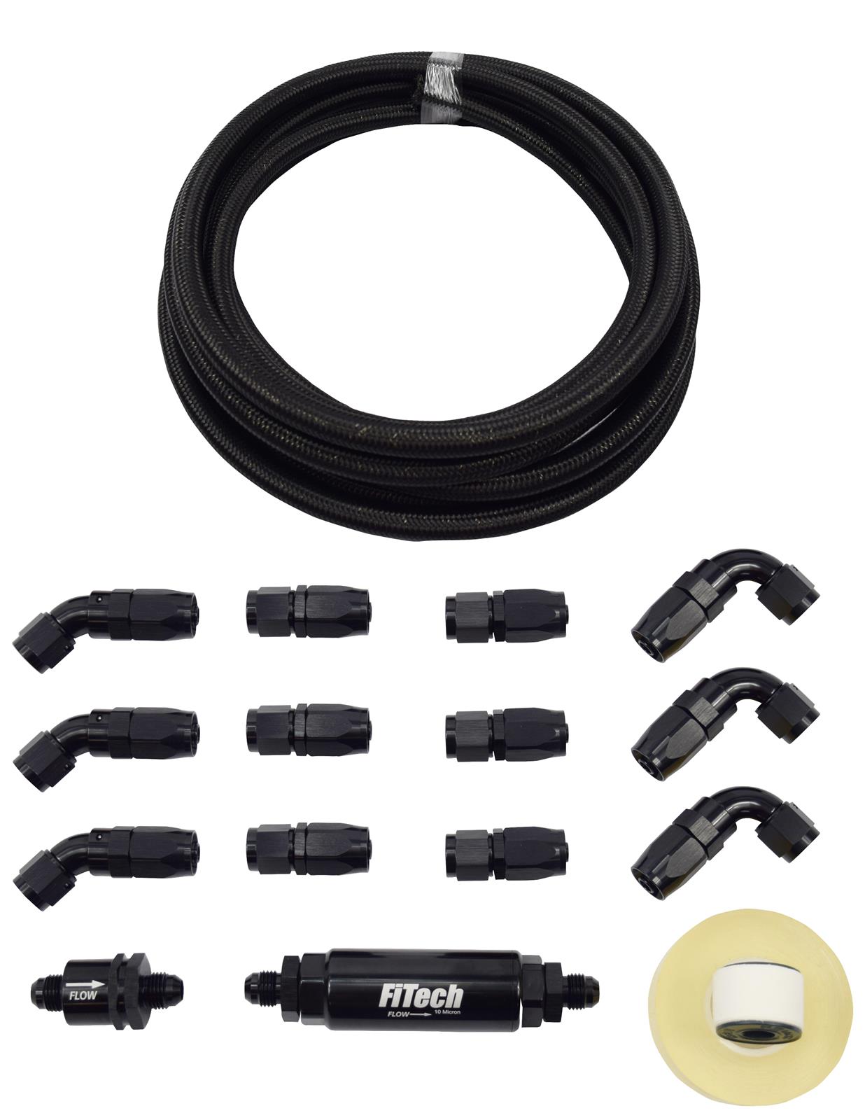 FiTech Fuel Injection 51002 FiTech Stainless Steel Fuel Line Kits - Zander Auto Parts