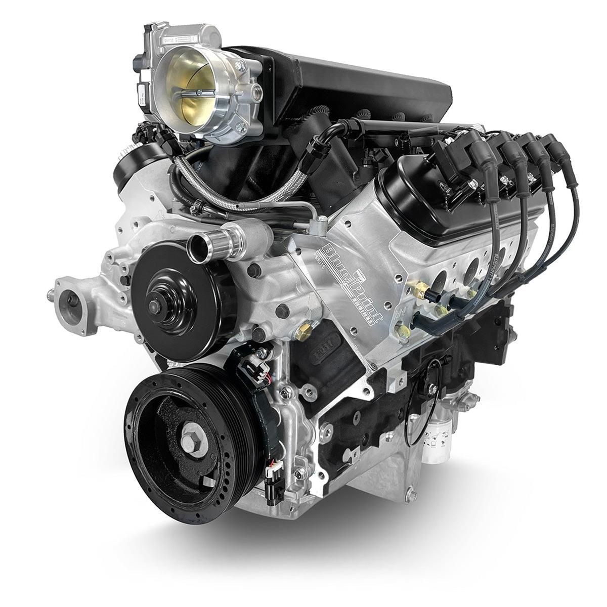 BluePrint Engines PSLS37650CTF BluePrint Engines Pro Series Chevy LS 376 C.I.D. 530 HP EFI Base Dressed Long Block Crate Engines - Zander Auto Parts