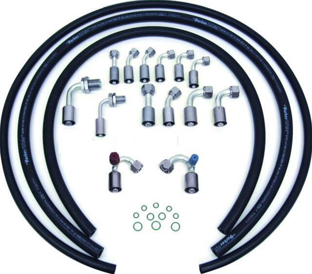 Vintage Air 548001 Vintage Air Reduced Barrier Extended Length Refrigerant Hose Kits - Zander Auto Parts