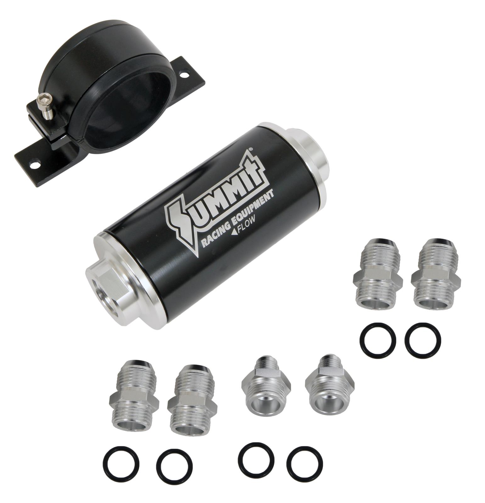 Summit Racing SUM-230128 Summit Racing™ Inline Billet Fuel Filters - Zander Auto Parts