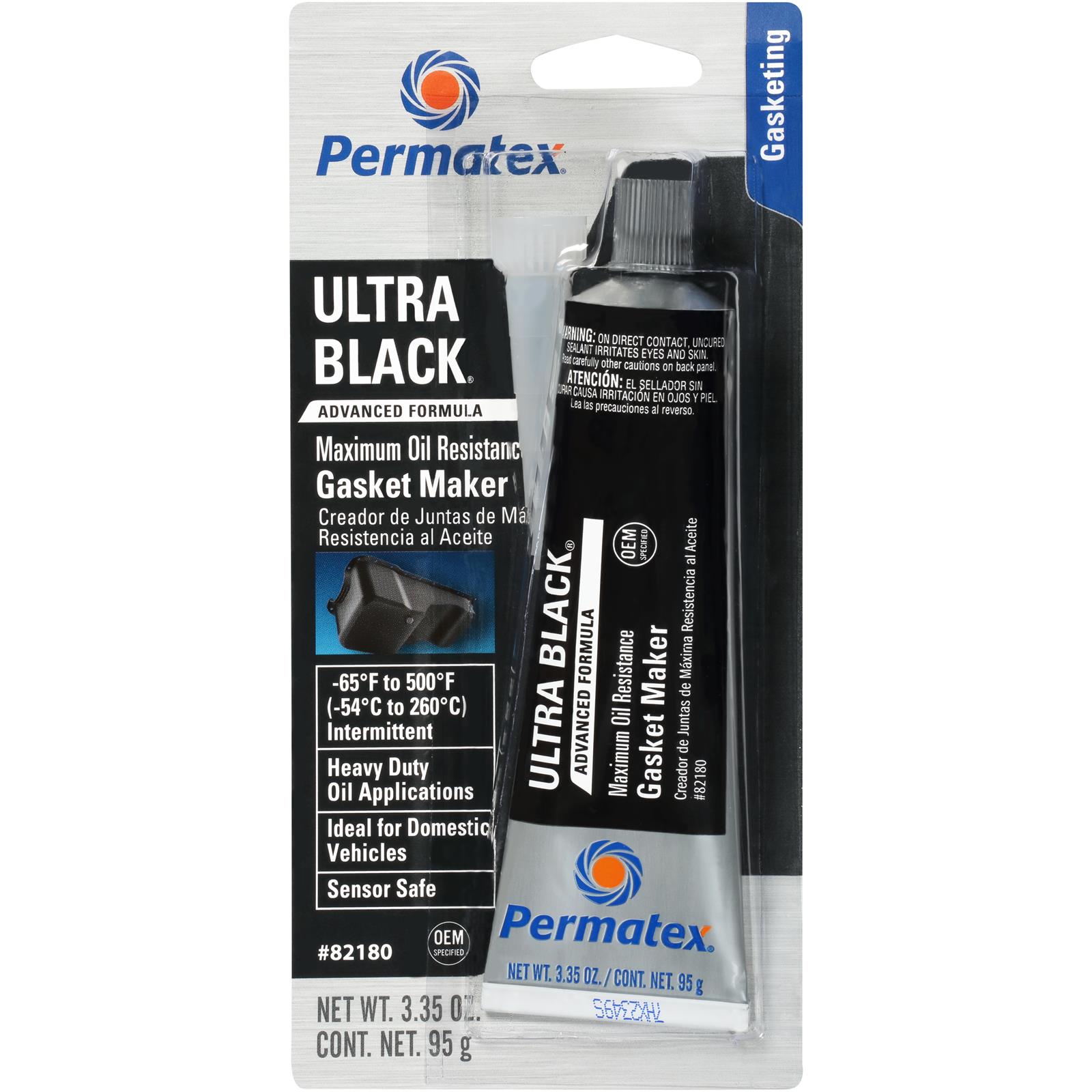 Permatex 82180 Permatex Ultra Black Maximum Oil Resistance RTV Silicone Gasket Maker - Zander Auto Parts