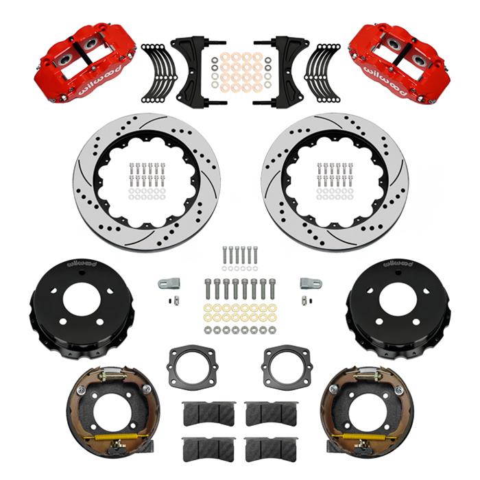 Wilwood Disc Brakes 140-17542-DR Wilwood Superlite 4R Rear Drum-to-Disc Brake Kits - Zander Auto Parts