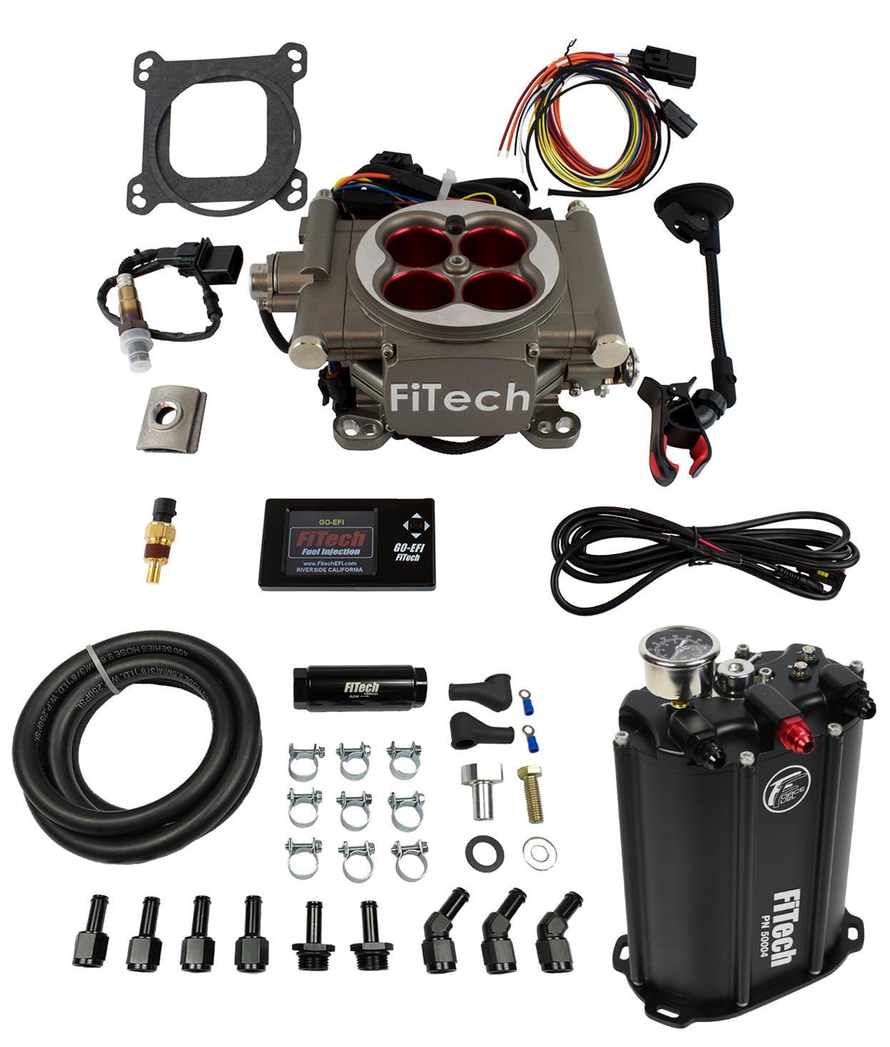 FiTech Fuel Injection 35203 FiTech Go Street EFI 400 HP Self-Tuning Fuel Injection Systems with Force Fuel Systems - Zander Auto Parts