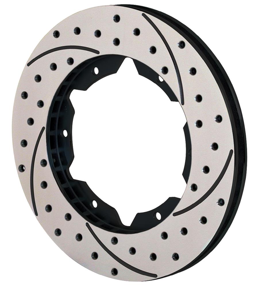 Wilwood Disc Brakes 160-7100-BK Wilwood SRP Drilled Performance Brake Rotors - Zander Auto Parts