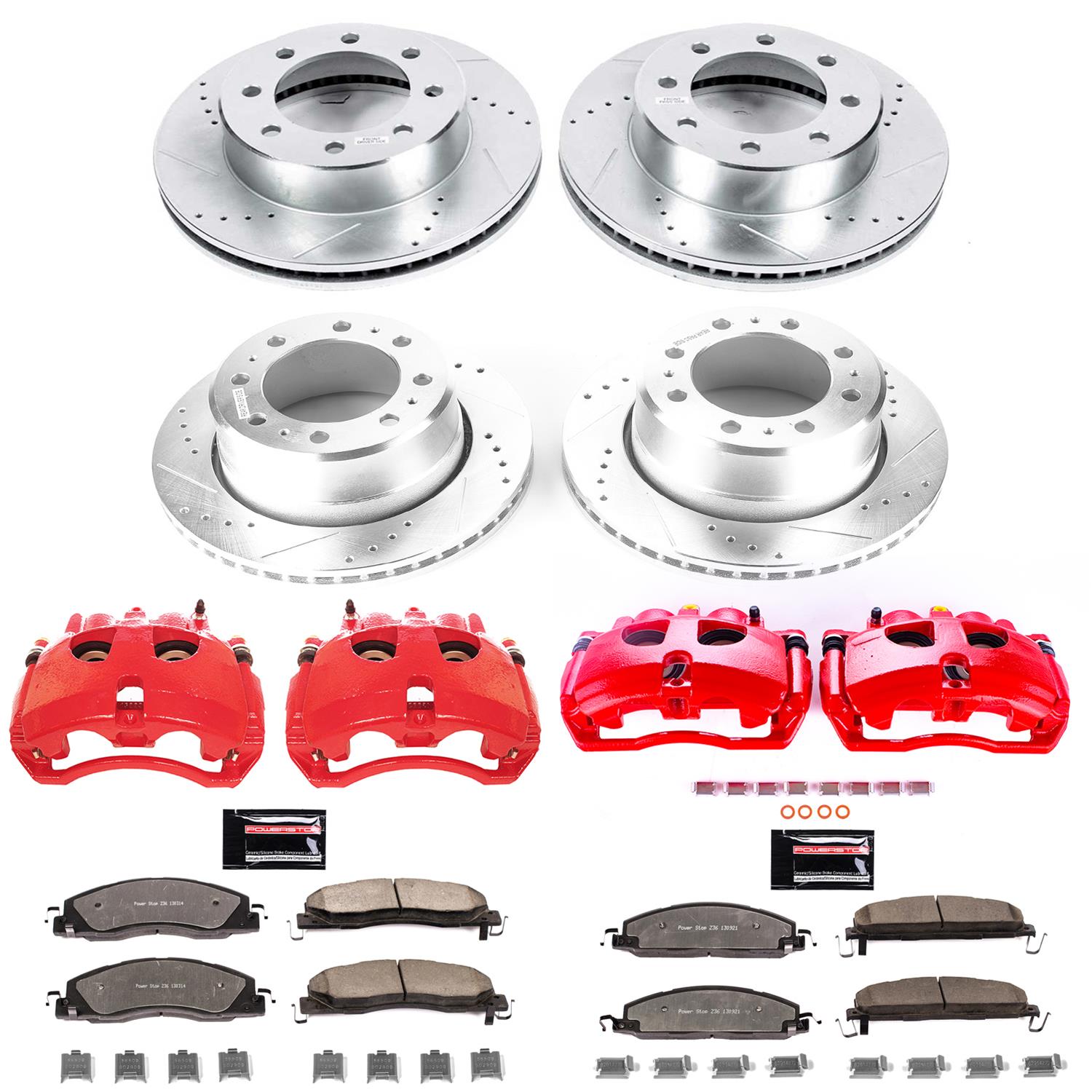 PowerStop KC7141A-36 PowerStop Z36 Truck and Tow Brake Upgrade Kits with Calipers - Zander Auto Parts
