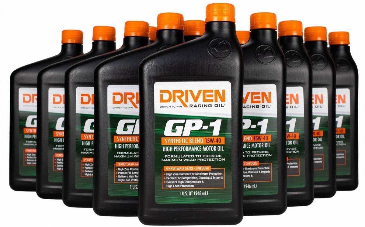 Driven Racing Oil 19406-12 Driven Racing Oil GP-1 Synthetic Blend High Performance Motor Oil - Zander Auto Parts