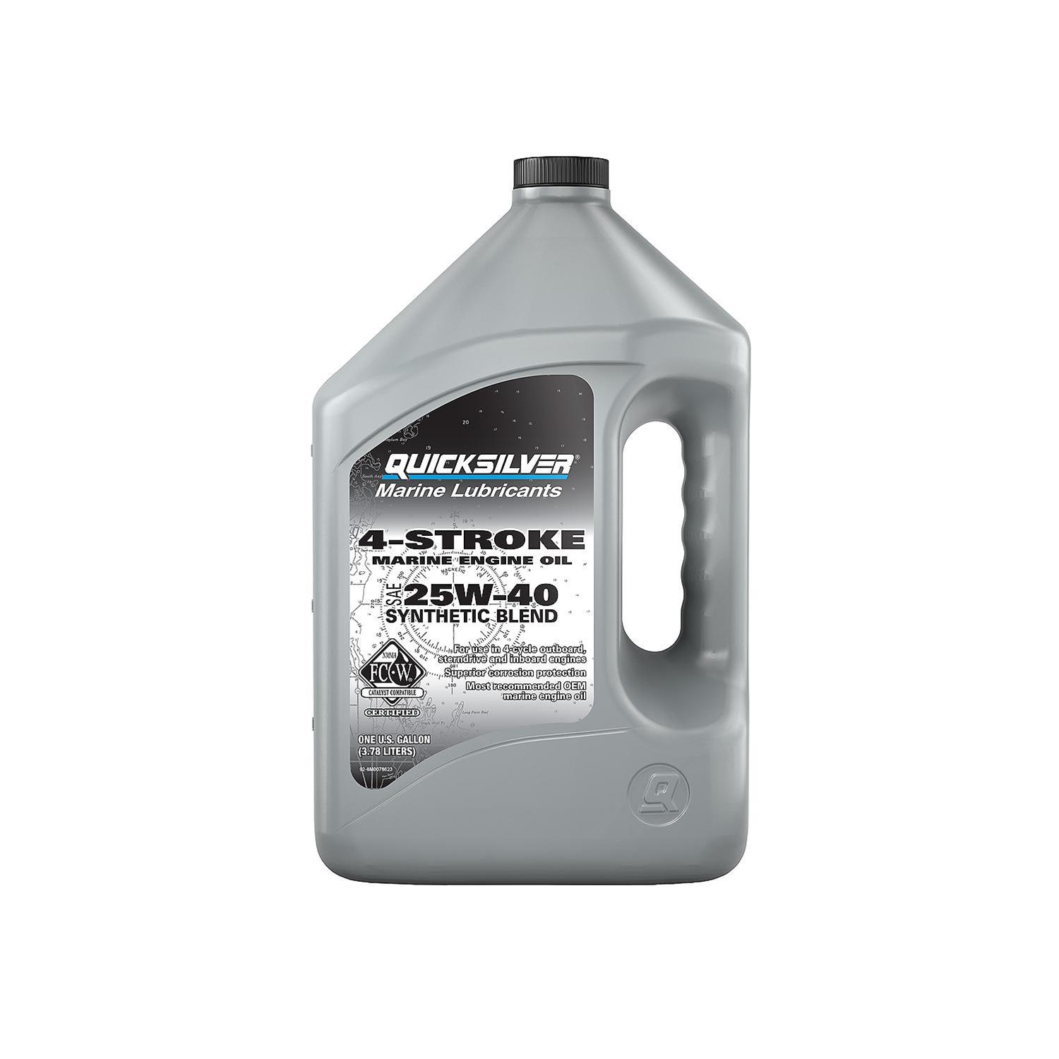 Quicksilver 8M0078623 Quicksilver 4-Stroke Marine Synthetic Blend Engine Oil - Zander Auto Parts