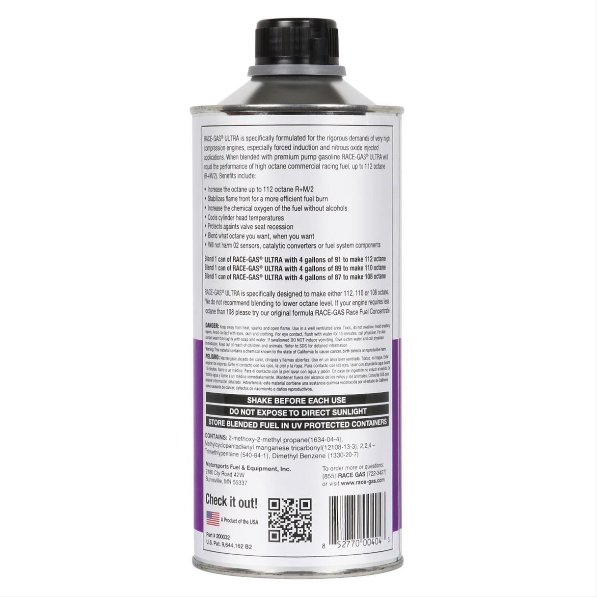 Race Gas 200032 Race Gas Ultra Fuel Concentrate - Zander Auto Parts