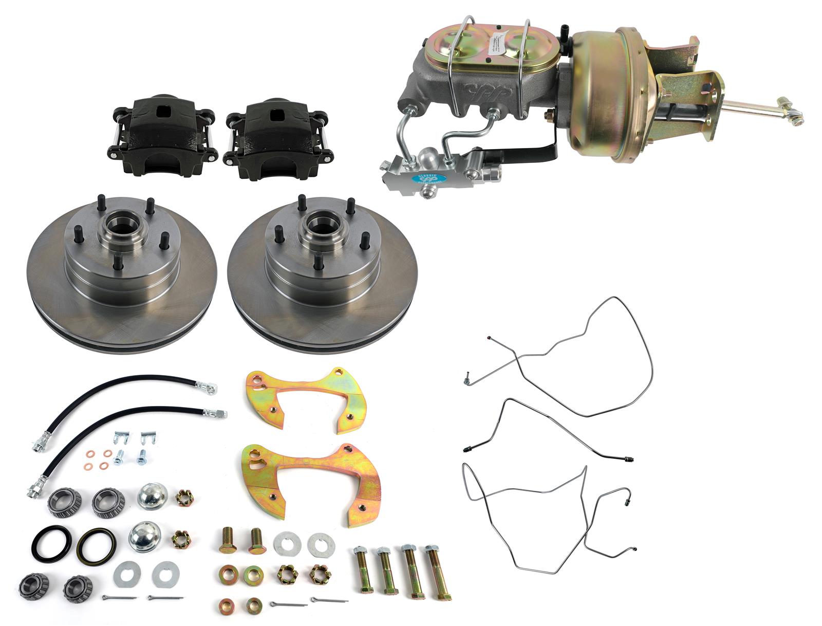Classic Performance 5557CBK-S-9 Classic Performance 1955-64 Chevy Fullsize Car Complete Stock Spindle Disc Brake Kits - Zander Auto Parts