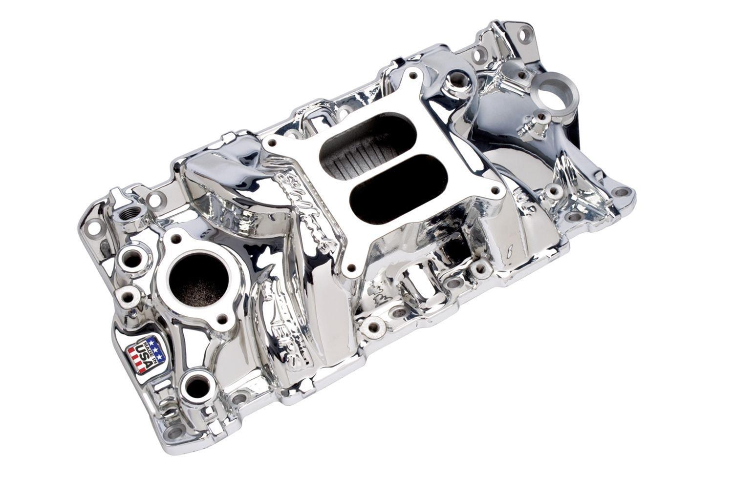 Edelbrock 7501-CP Edelbrock Performer RPM Air-Gap Intake Manifolds - Zander Auto Parts