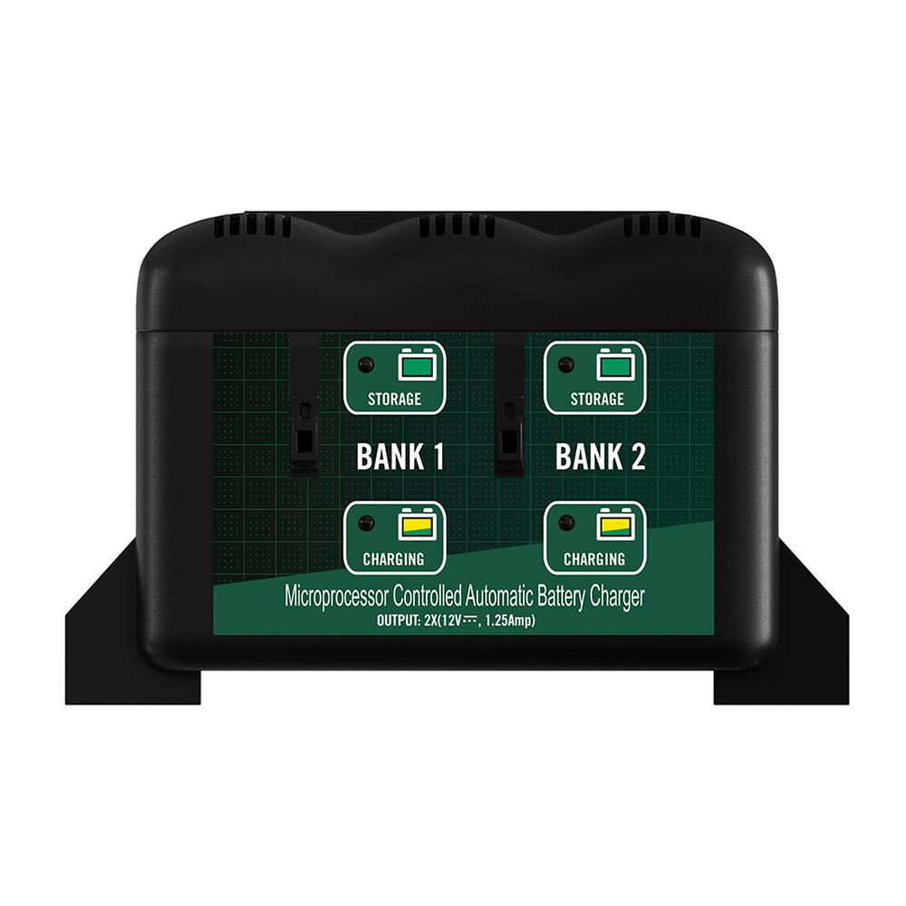 Battery Tender 022-0165-DL-WH Deltran Two Bank Battery Tender Charging Stations - Zander Auto Parts