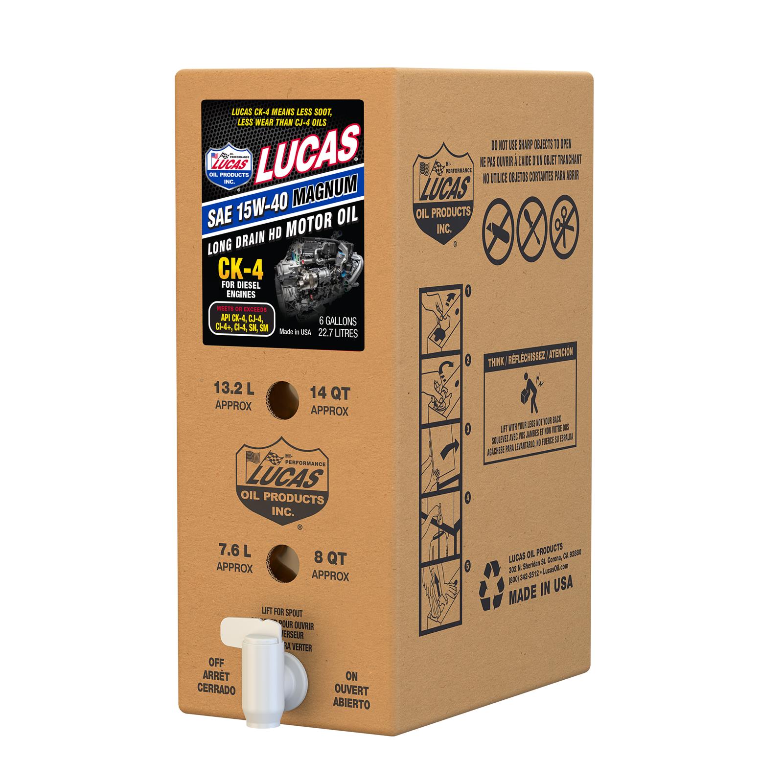 Lucas Oil 18014 Lucas CK-4 Heavy-Duty Diesel Motor Oil - Zander Auto Parts