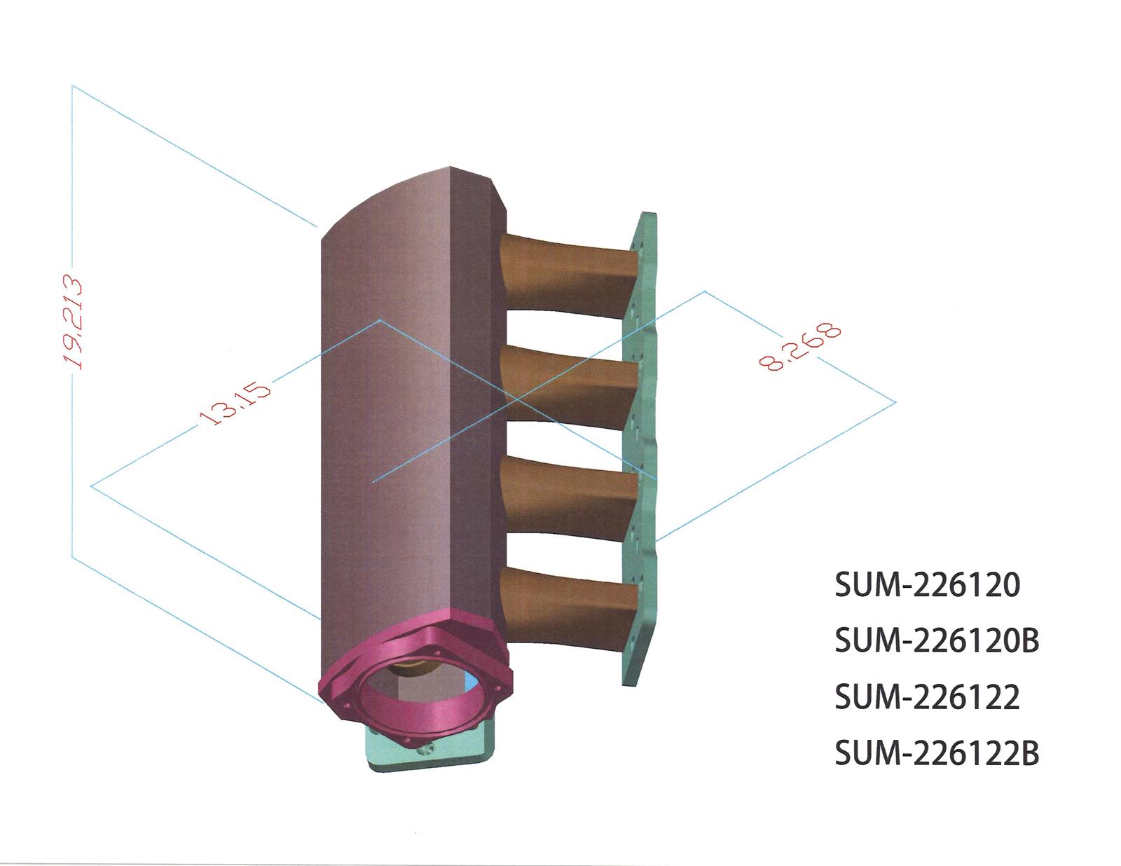 Summit Racing SUM-226122B Summit Racing™ Fabricated Intake Manifolds - Zander Auto Parts