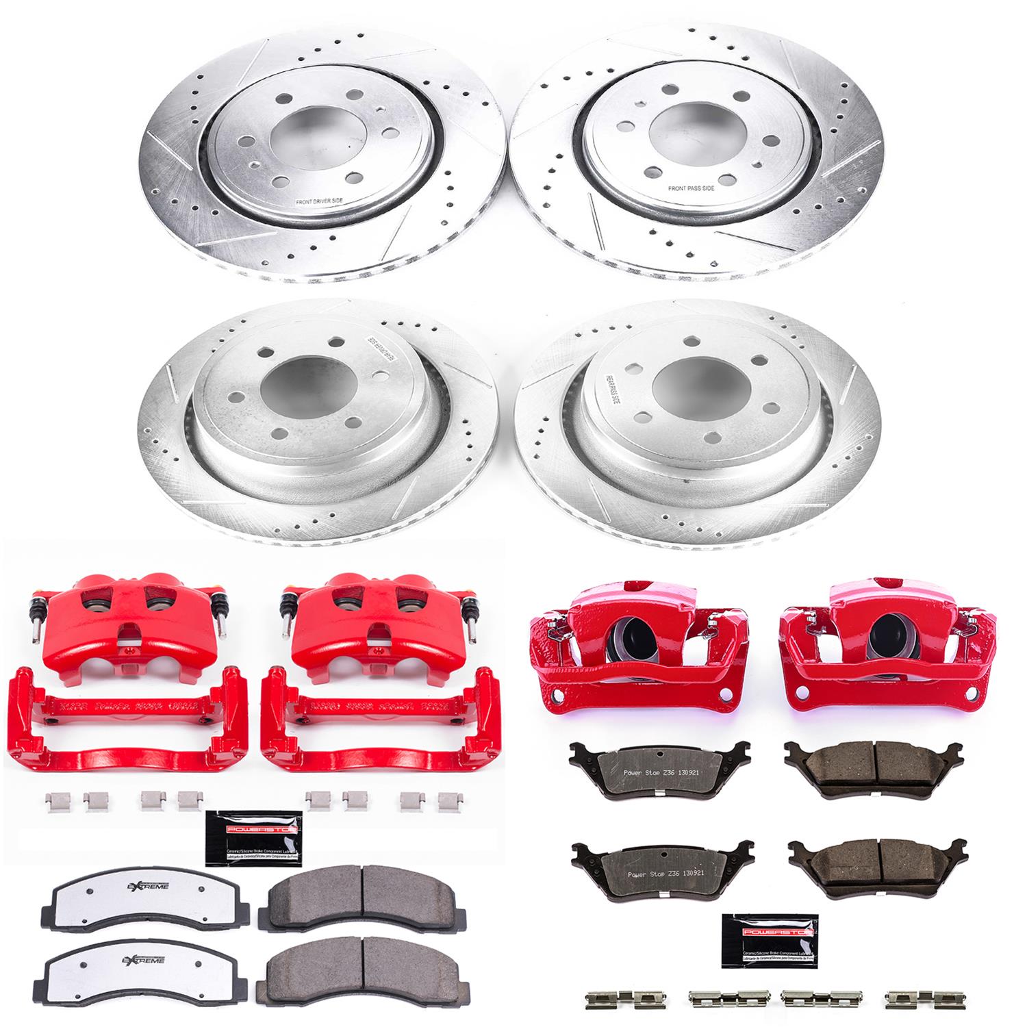 PowerStop KC6268-36 PowerStop Z36 Truck and Tow Brake Upgrade Kits with Calipers - Zander Auto Parts