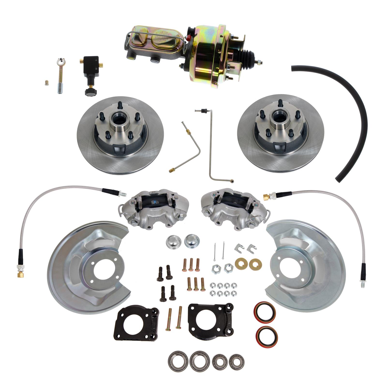 Summit Racing SUM-BK-45012 Summit Racing™ Stock Spindle Drum-to-Disc Brake Conversion Kits - Zander Auto Parts