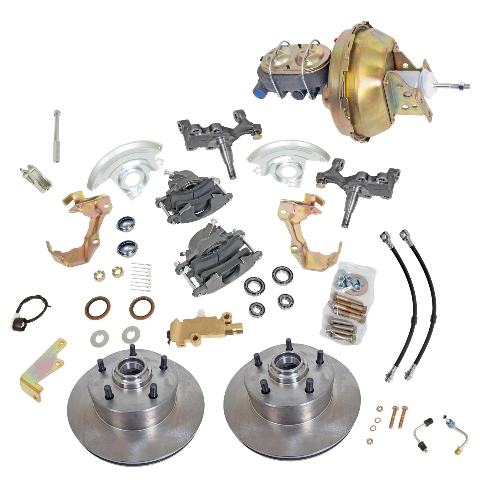 Summit Racing SUM-BK1504 Summit Racing™ Complete Drum-to-Disc Brake Conversion Kits with Lowering Spindles - Zander Auto Parts