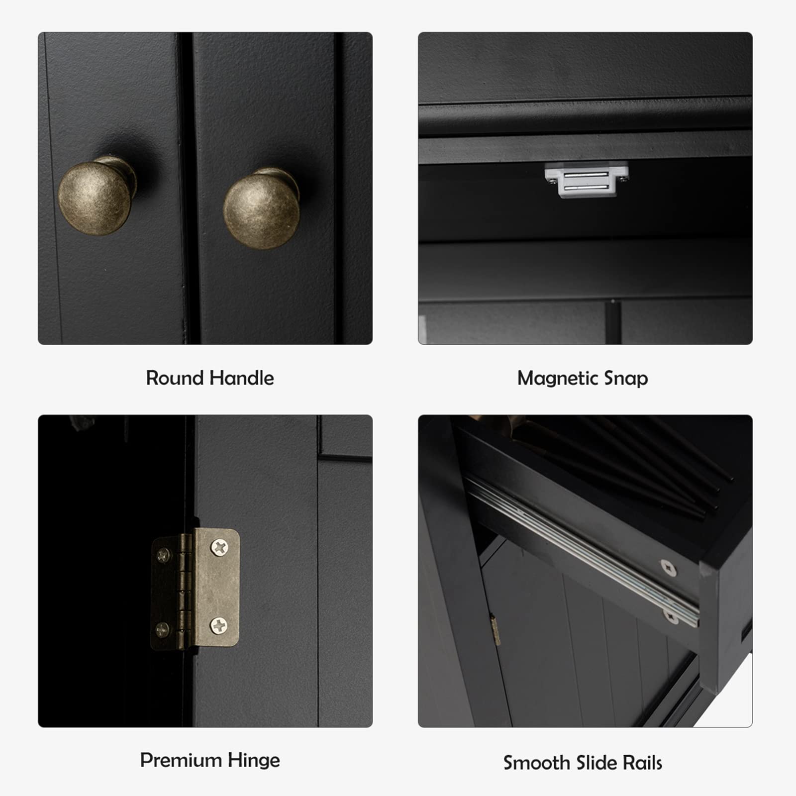 Tangkula Freestanding Cupboard Traditional Adjustable - Zander Auto Parts