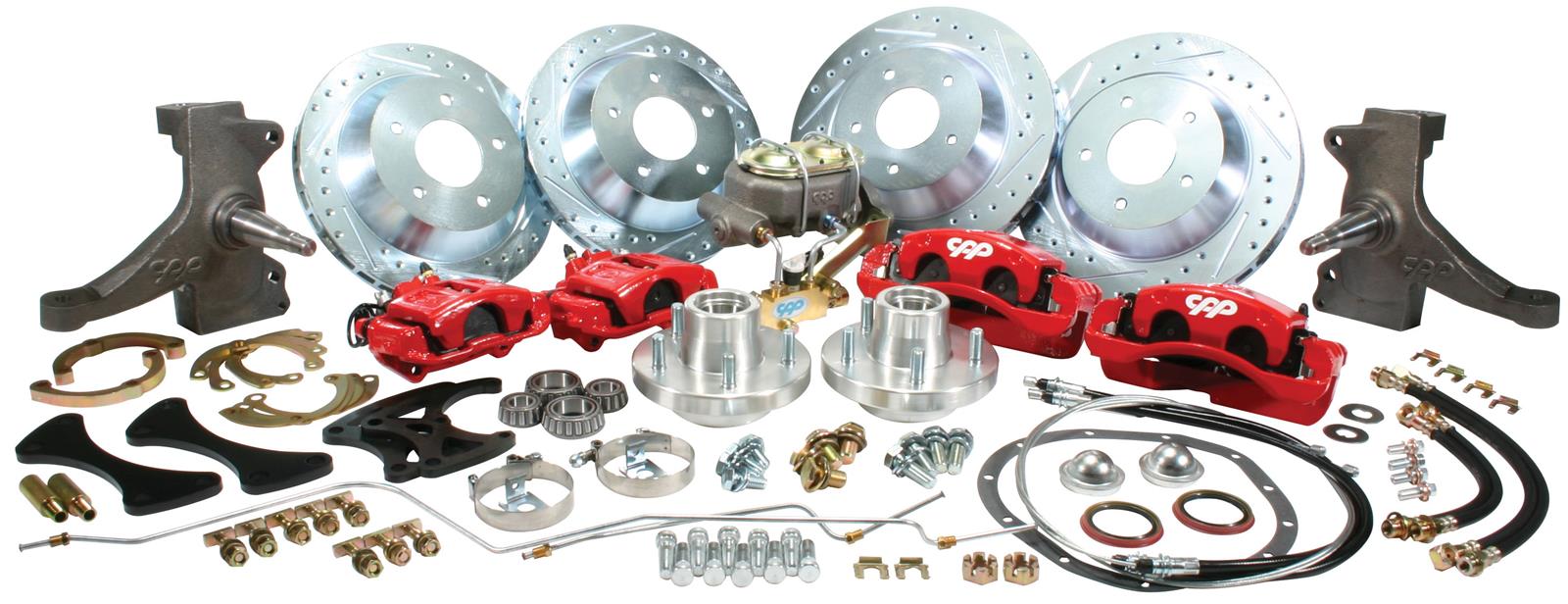 Classic Performance 7387FRBK5-BB-R Classic Performance Complete Front and Rear Disc Brake Kits - Zander Auto Parts