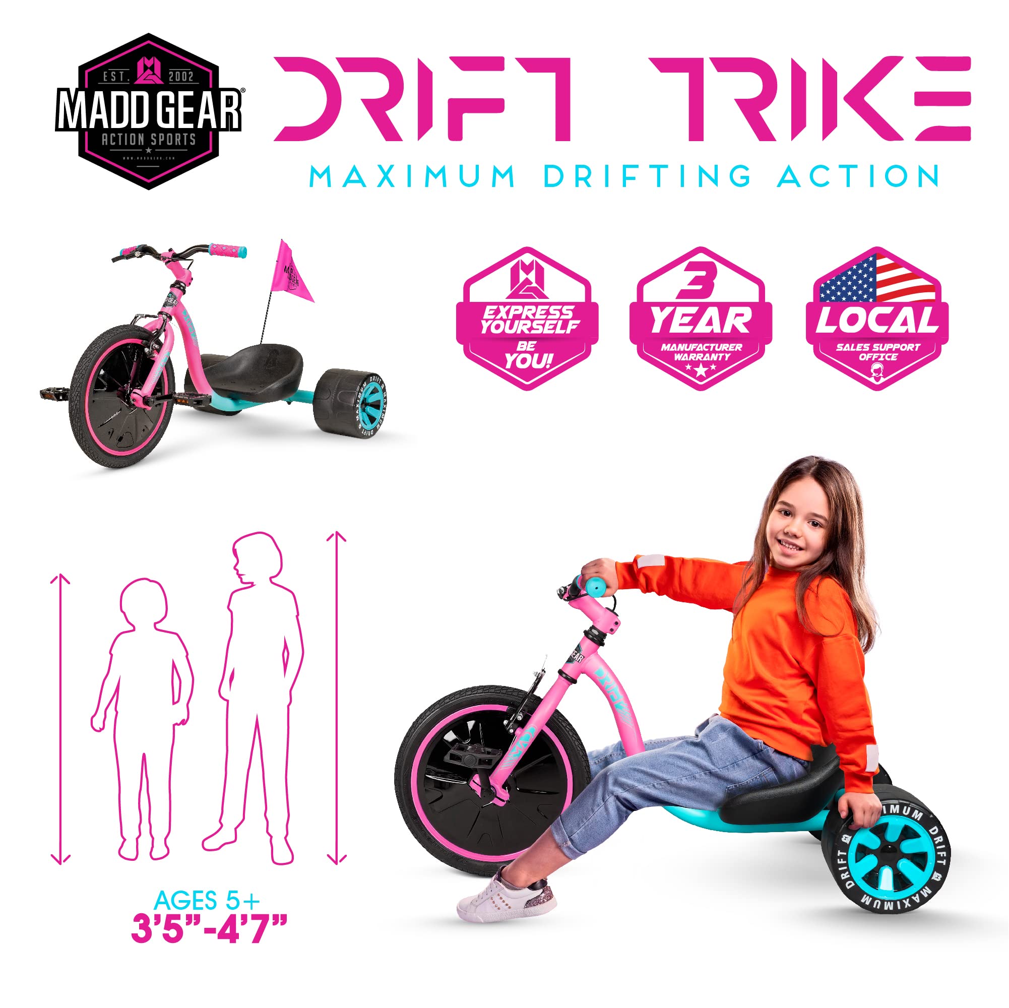 Madd Gear Tricycle Adjustable Capacity - Zander Auto Parts