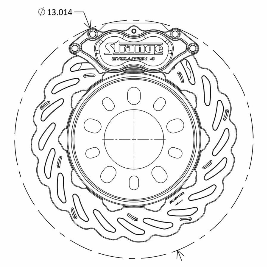 Strange Engineering B1706WCE Strange Evolution Dynamic Drive Mount Brake Kits - Zander Auto Parts