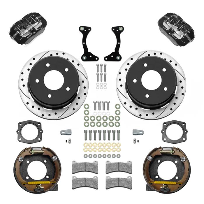Wilwood Disc Brakes 140-17541-D Wilwood Forged Dynalite Rear Drum-to-Disc Brake Kits - Zander Auto Parts